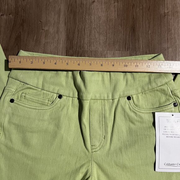 NWT Coldwater Creek Womens Light Green Slim Fit Stretch Pants Sz 6P new - Picture 7 of 10